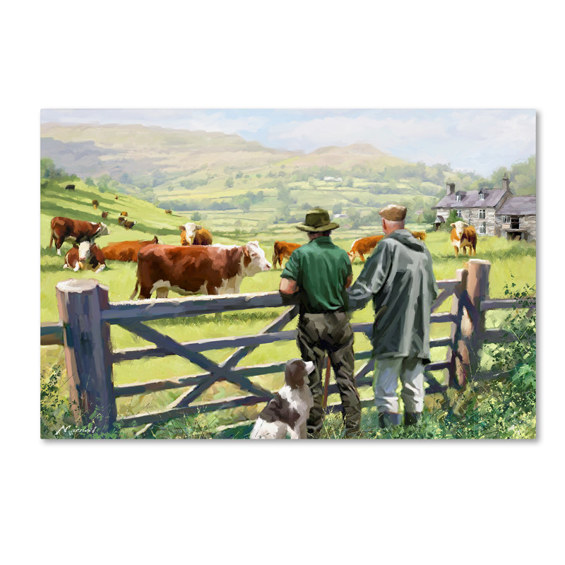 August Grove® 'Hereford Cattle' Print on Wrapped Canvas & Reviews Wayfair
